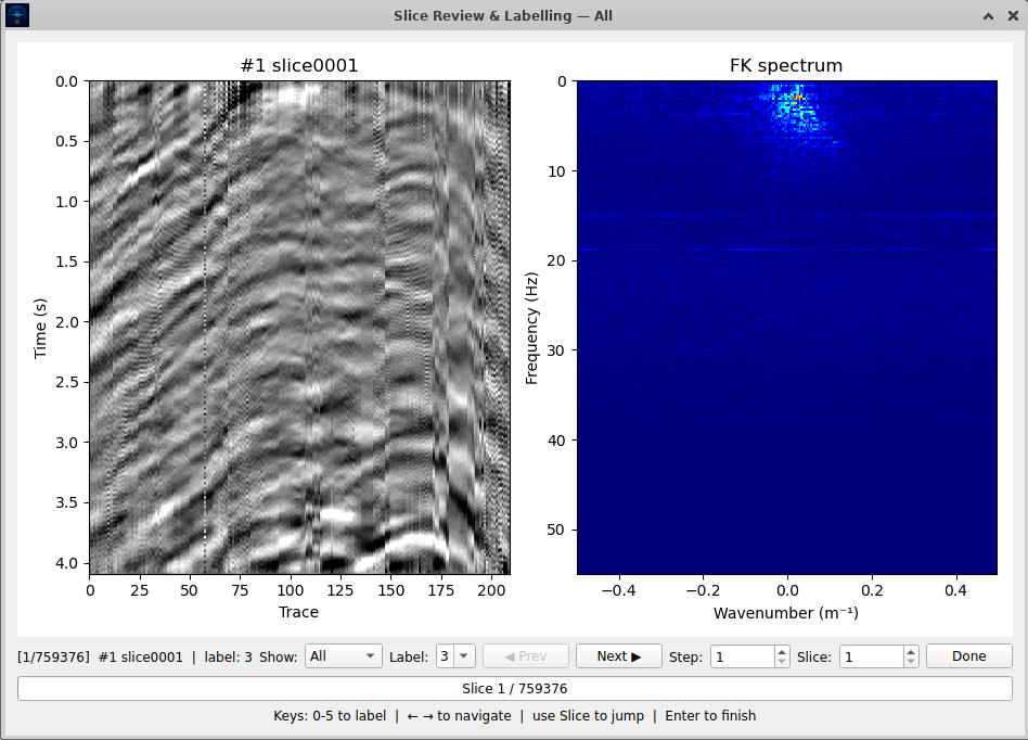 DeepSeis Slice Review & Labelling Interface
